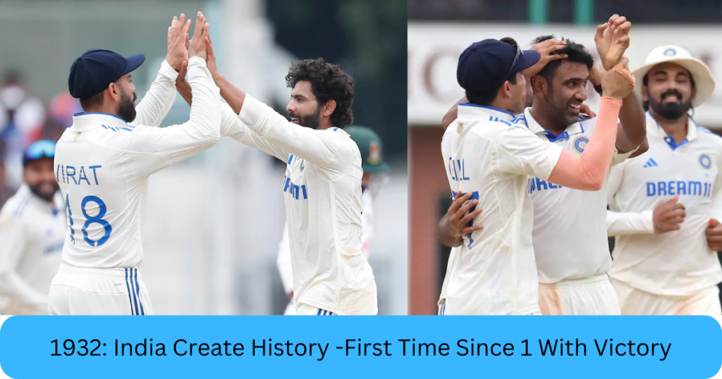 स्पोर्ट्स न्यूज़,1932: India Create History -First Time Since 1 With Victory Against Bangladesh In Chennai