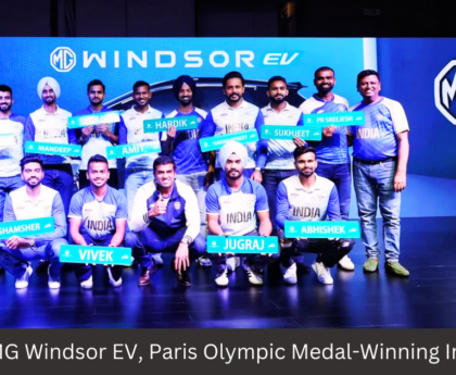 New Brand MG Windsor EV, Paris Olympic Medal-Winning Indian Athletes Felicitated