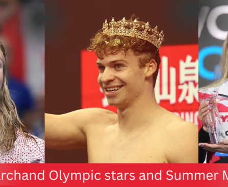 Leon Marchand Olympic stars and Summer McIntosh named World Aquatics Swimmers